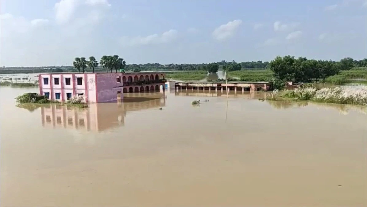 Bakuchi Power Grid site in Muzaffarpur submerged