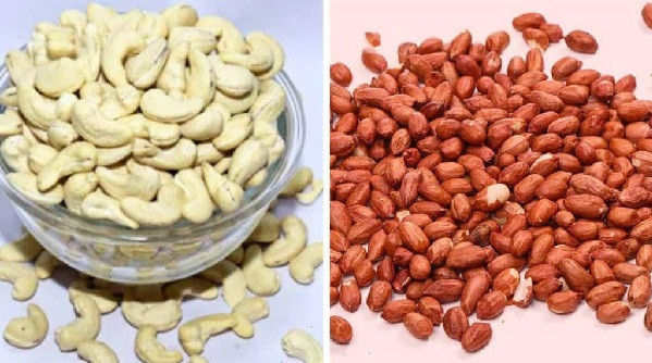 Peanuts and almonds