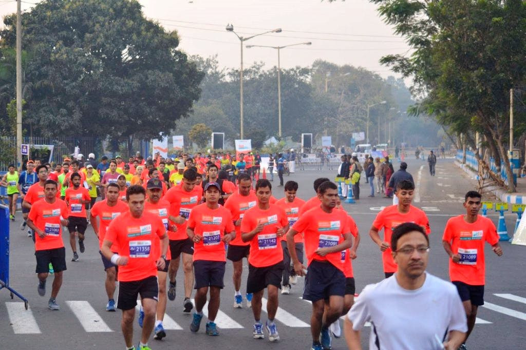 5 km marathon race at Haldia port