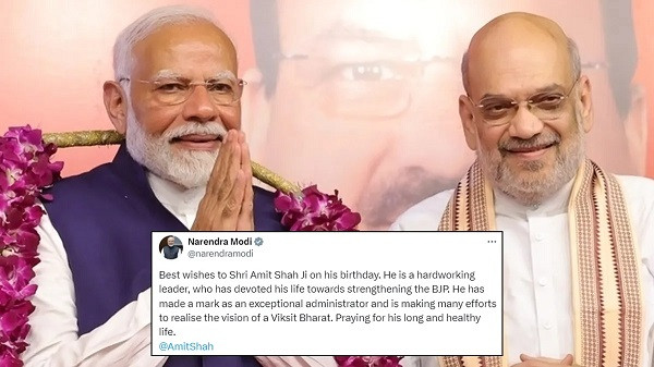 Modi wishes Amit Shah on his birthday