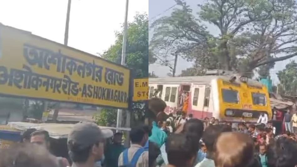 Rail blockade at Ashoknagar station