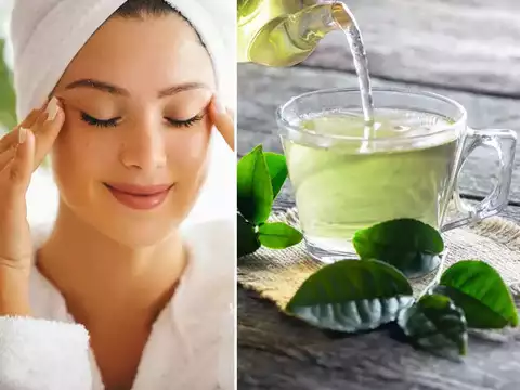 Green tea for Skin (Symbolic picture)