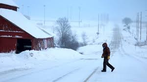 A cold front sweeps across the valley, temperatures below freezing