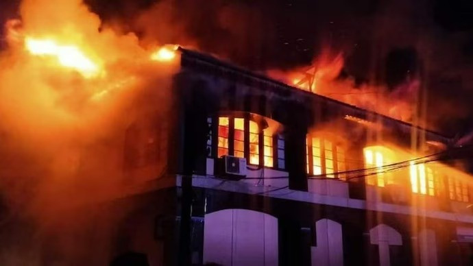 There is no news of serious fire in Srinagar