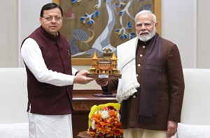 Pushkar Dhami & Narendra Modi