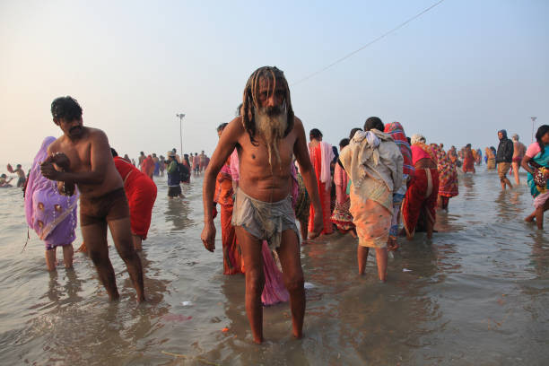 Bathing in Gangesagar