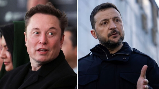 Elon Musk and Volodymyr Zelensky