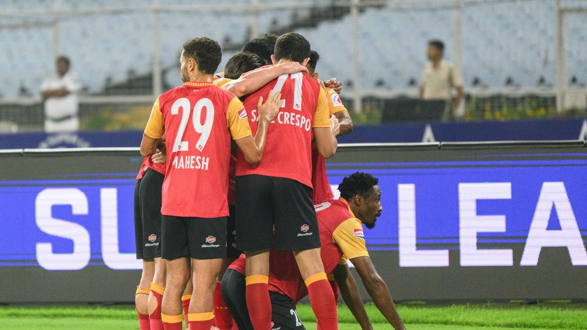 East Bengal players during the ISL