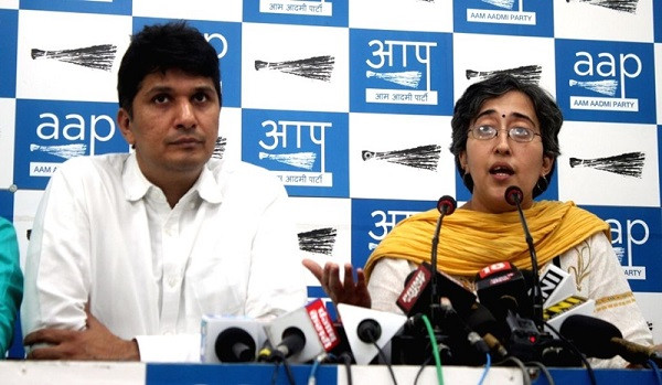 Atishi Marlena and Saurabh Bharadwaj