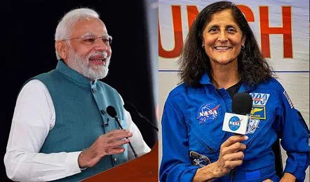 PM Modi and Sunita Williams