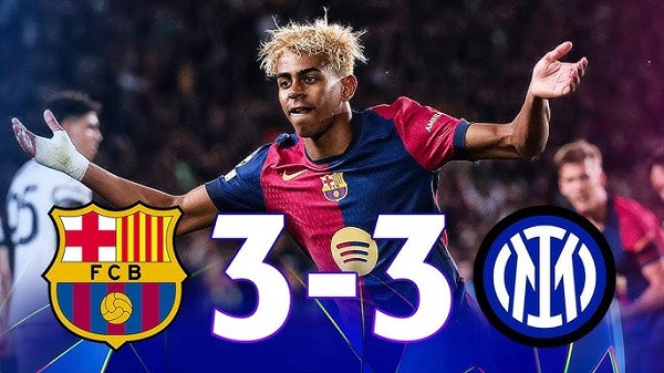 Barcelona 3-3 Inter Milan, Champions League