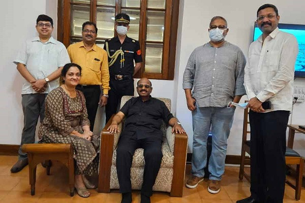 Governor at Raj Bhavan after being discharged from hospital