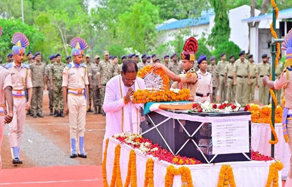 Chhattisgarh CM Pays Tribute to CoBRA Braveheart Mehul Solanki