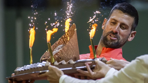 Novak Djokovic reaches semi-finals on 38th birthday