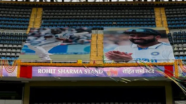 Rohit Sharma Stand inaugurated at Wankhede Stadium