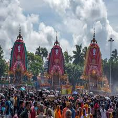 Festive atmosphere in Puri