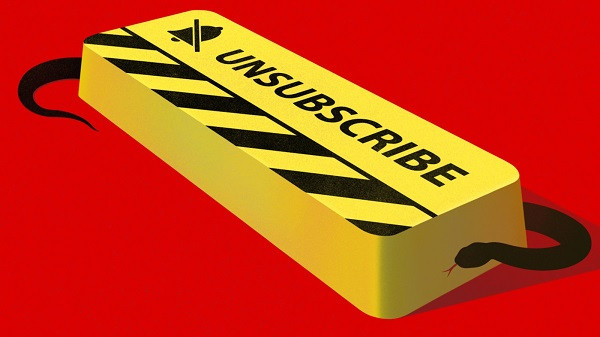 Unsubscribing from spam emails