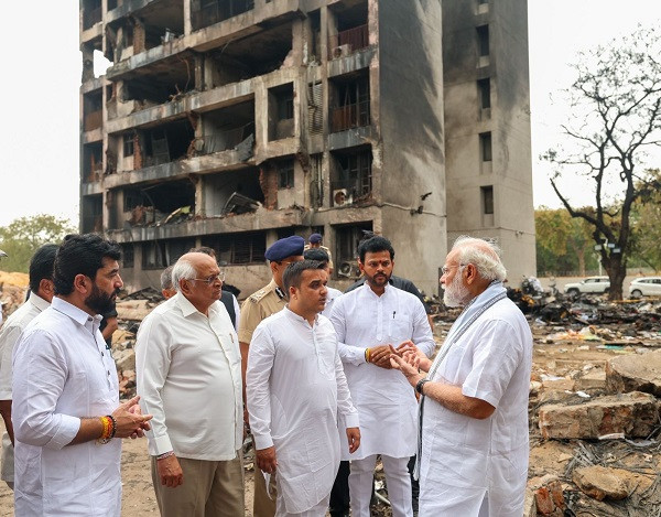 Prime Minister Narendra Modi on Friday visited the site of the Air India crash in Ahmedabad