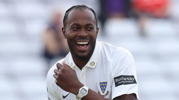 England pacer Jofra Archer in action