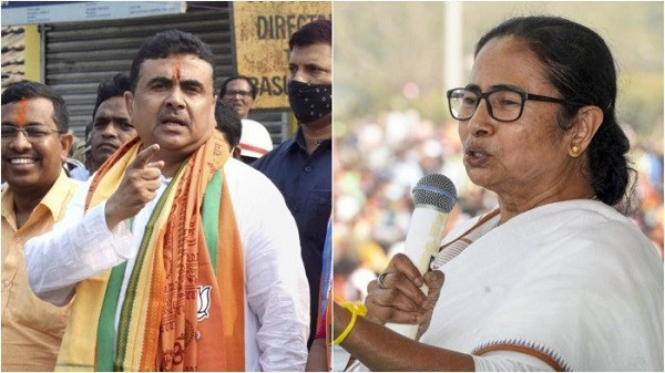 TMC's Mamata Banerjee  - BJP's Suvendu Adhikari