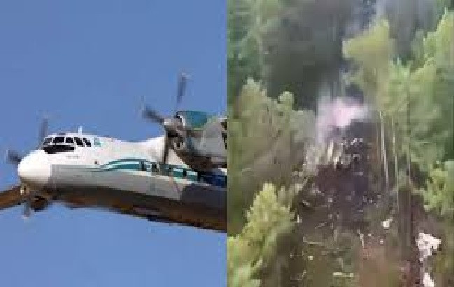 plane wreckage Russia