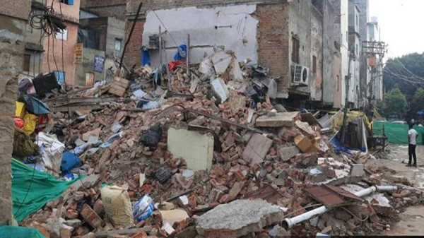Four-storey building collapses in Delhi