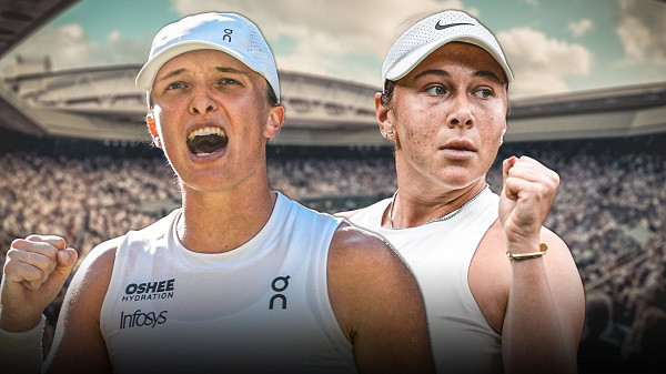 Iga Swiatek and Amanda Anisimova,Wimbledon 2025