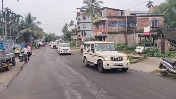 The student's mortal remains on way to her village
