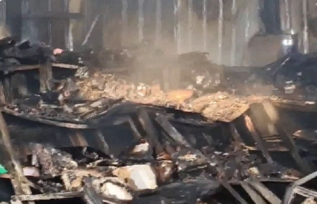 Patna solar panel warehouse fire