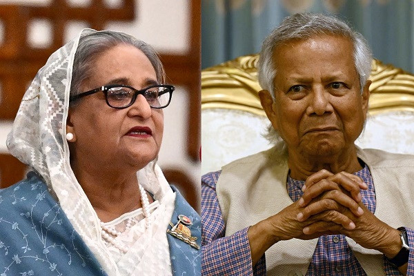 Bangladesh Former PM Sheikh Hasina  and interim leader Muhammad Yunus