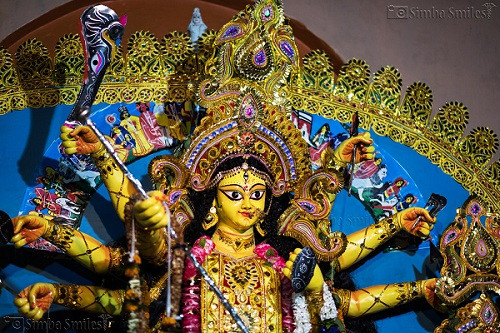 Durga idol of MAHISHADAL RAJBARI