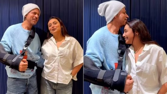 Shah Rukh Khan and Rani Mukerji in the reel