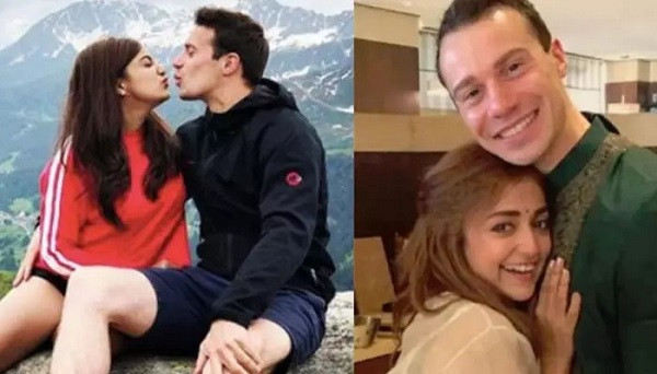 Monali Thakur  and her husband Mike Richter