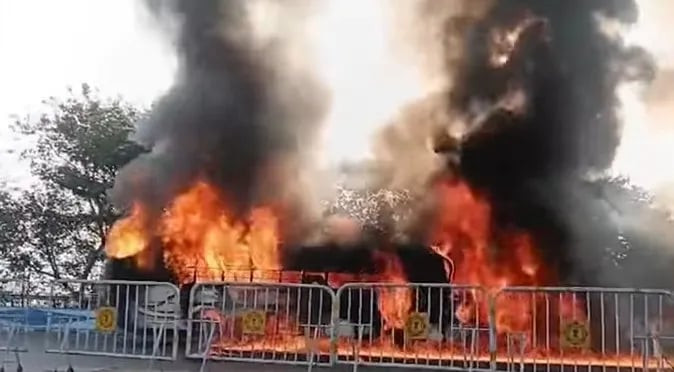 Vidyasagar Setu Fire