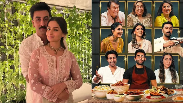 Alia Bhatt-Ranbir Kapoor and Dining with Kapoors Poster