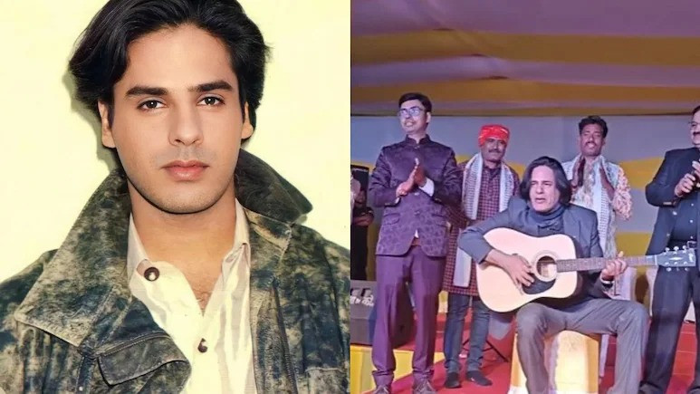Rahul Roy (L) and Rahul Roy performing at a Bihar wedding recently (R)