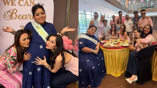 Bharti Singh gets a surprise baby shower by Laughter Chefs team