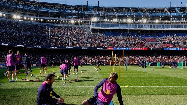 Barcelona have already started training at Camp Nou