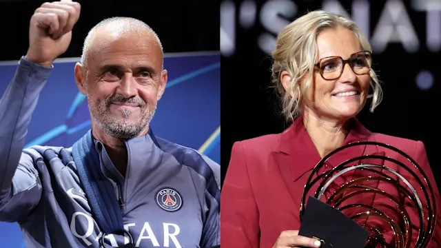 Luis Enrique and Sarina Wiegman