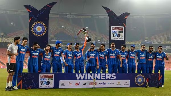 Team India players celebrate