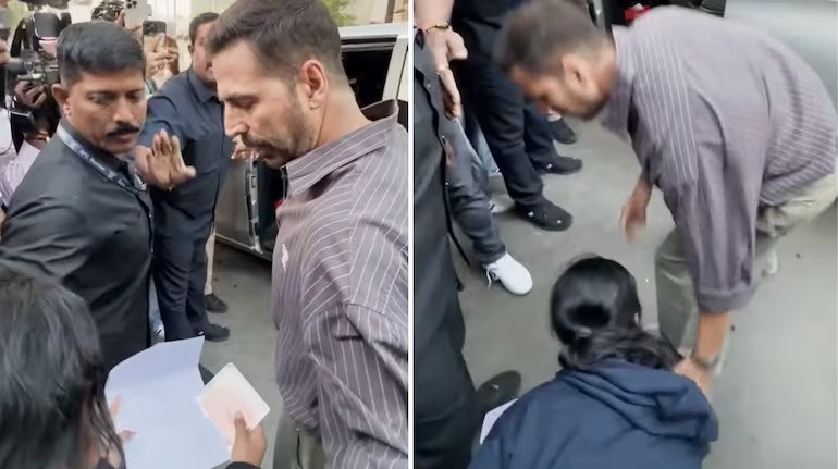 Akshay Kumar spotted in Mumbai