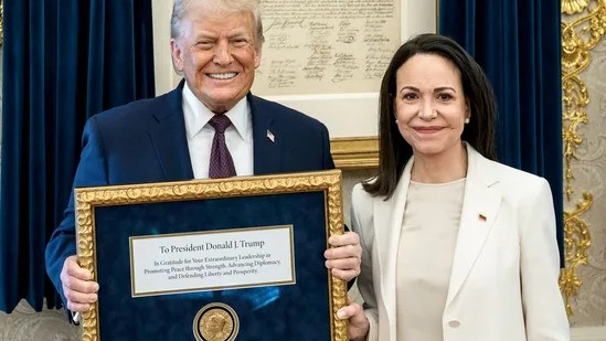 Trump Receives Nobel Prize from Machado