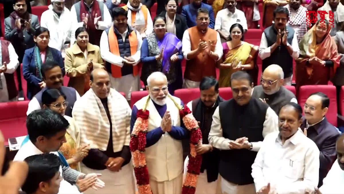NDA MPs felicitate PM Modi for the India-US trade agreement
