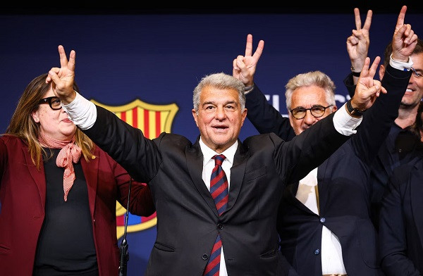 Joan Laporta re-elected Barcelona president