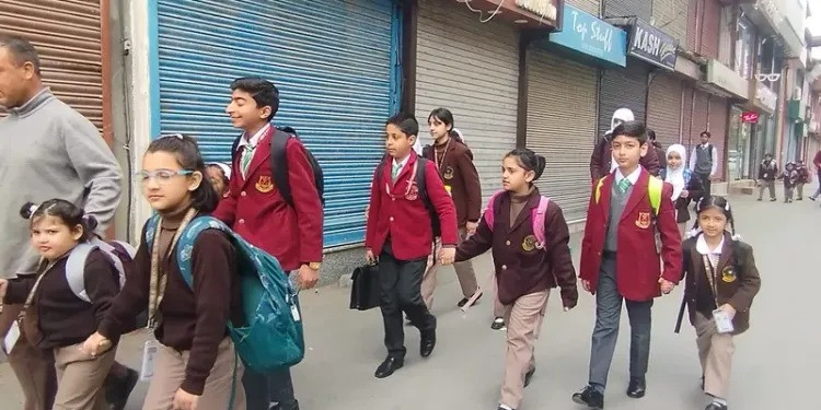 schools reopened in the Kashmir Valley after the annual winter vacations