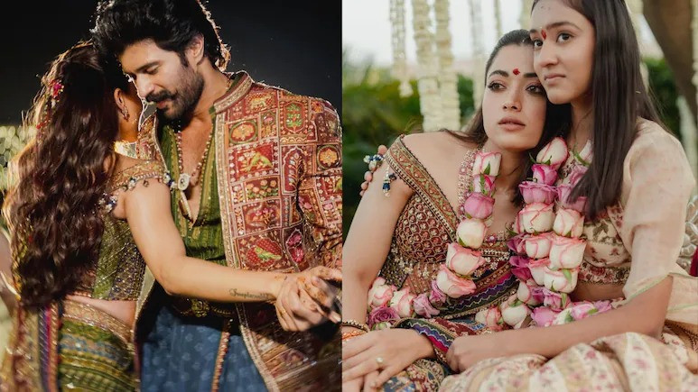 Rashmika and Vijay share photos from their mehendi ceremony