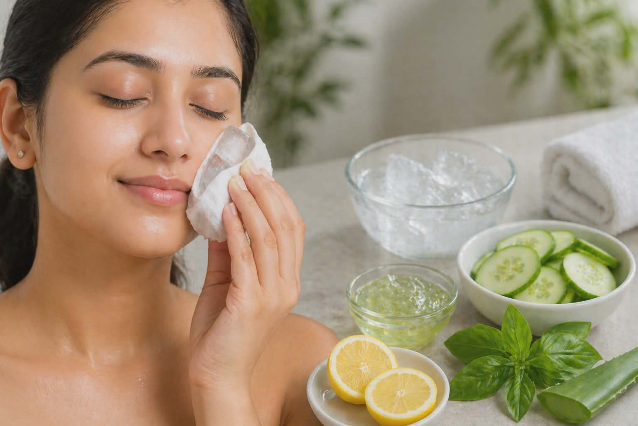 Ice Facial for Summer Glow