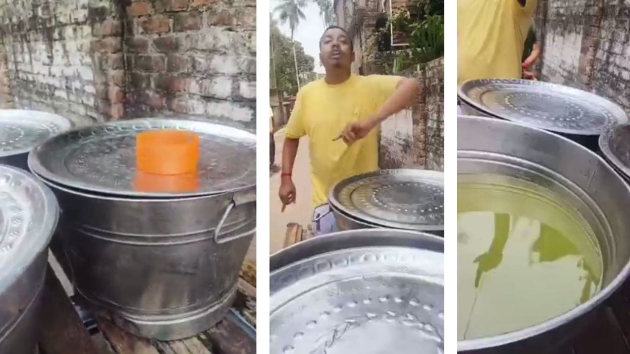 Distribution of sherbet within 100 meters of a polling station in Nabadwip