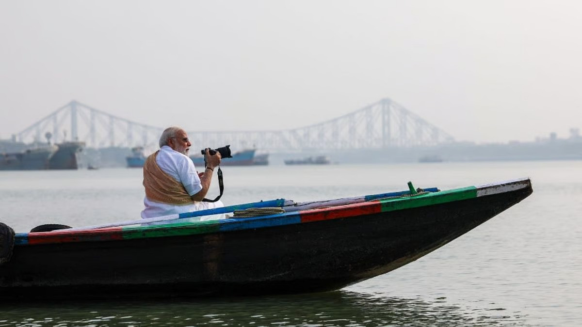 PM Narendra Modi Takes Kolkata’s Hooghly River Boat Ride