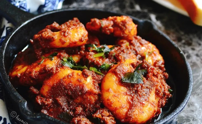 Spicy Prawn Ghee Roast